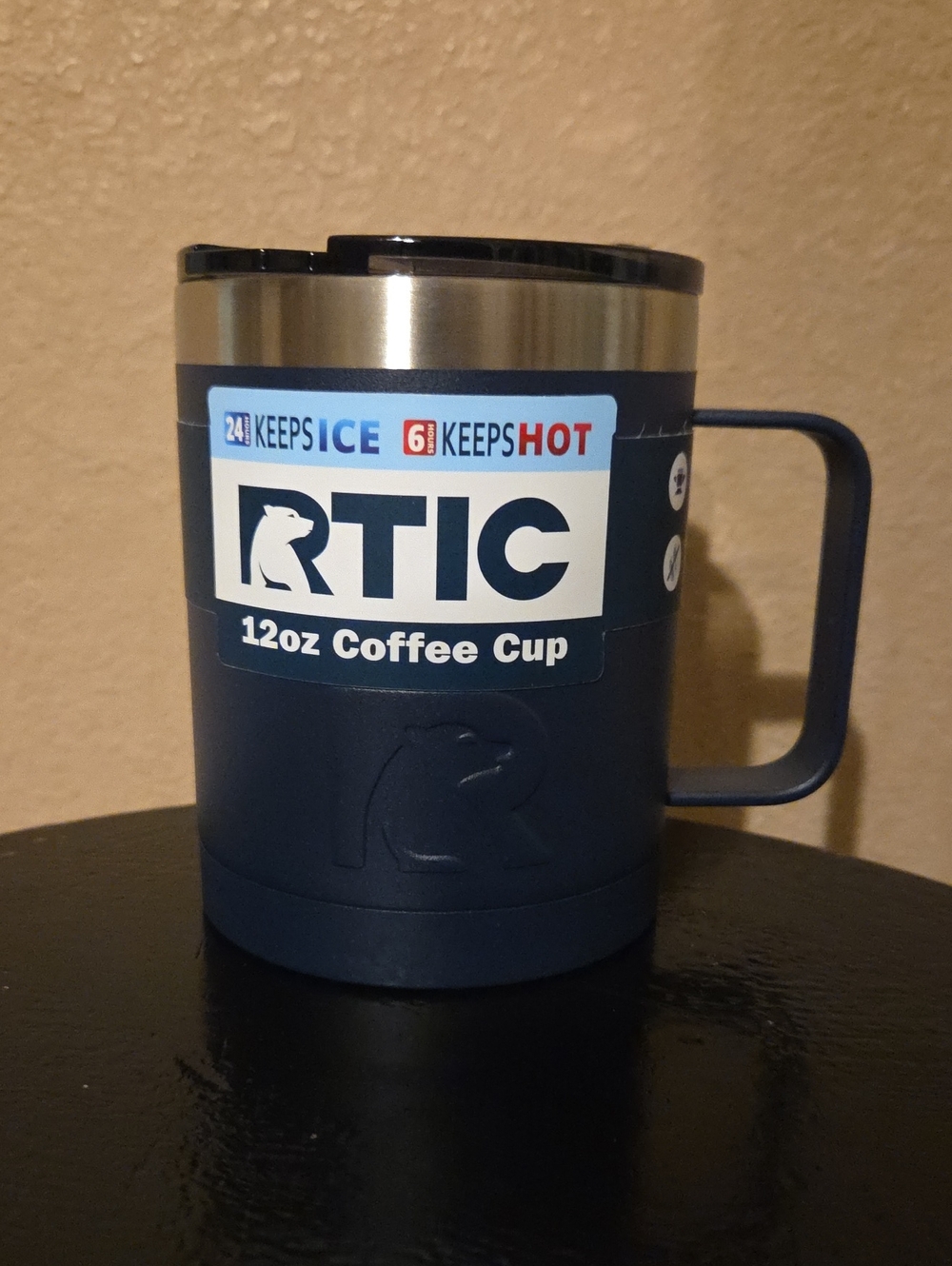 Navy 12oz Coffee Mug - Insulated Stainless Travel Cup